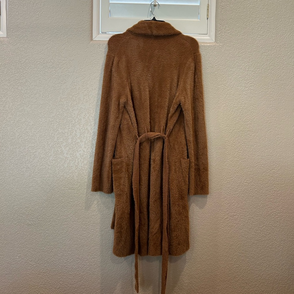 Anthropologie Amadi Nancy Eyelash Cardigan Honey Light Brown - Picture 10 of 15